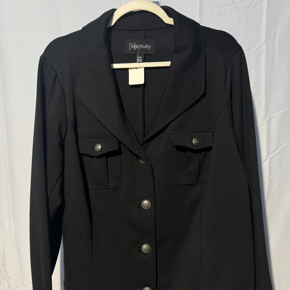 Black Relativity Lightweight Jacket Size 18W